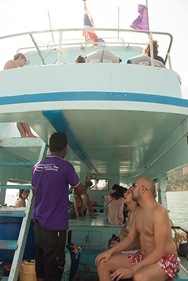 Lower deck on the boat