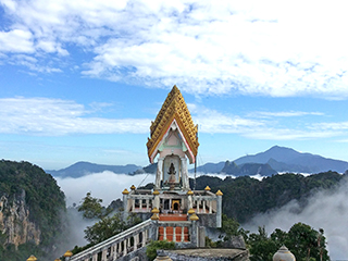 Buddha at the top of Tiger Cave Temple in Krabi